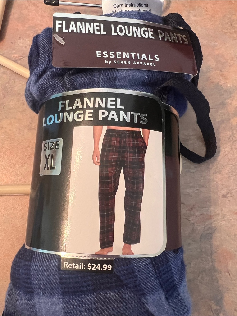 Essentials Flannel Lounge Pants - Navy Plaid